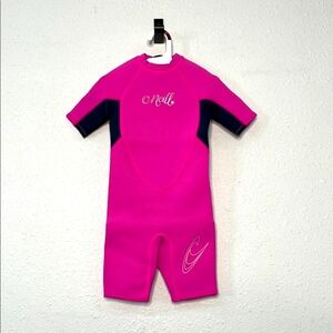 O'Neill Youth Girls Pink & Black Wetsuit size 4 NWT